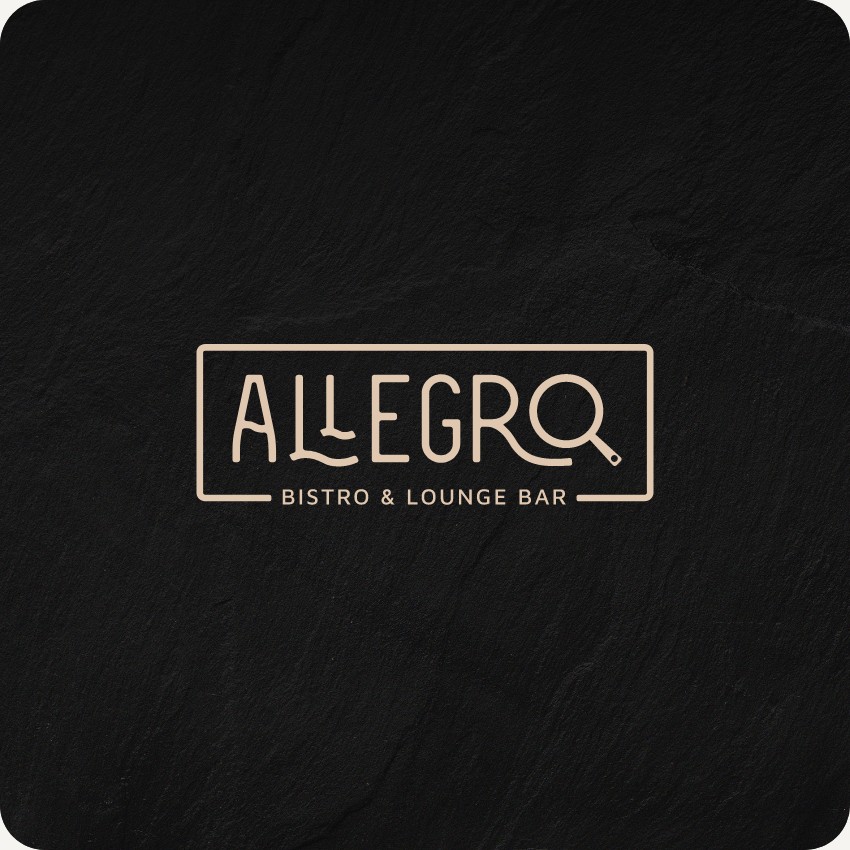 Grafično oblikovanje Bistro Allegro | CGP | EpiCoro studio