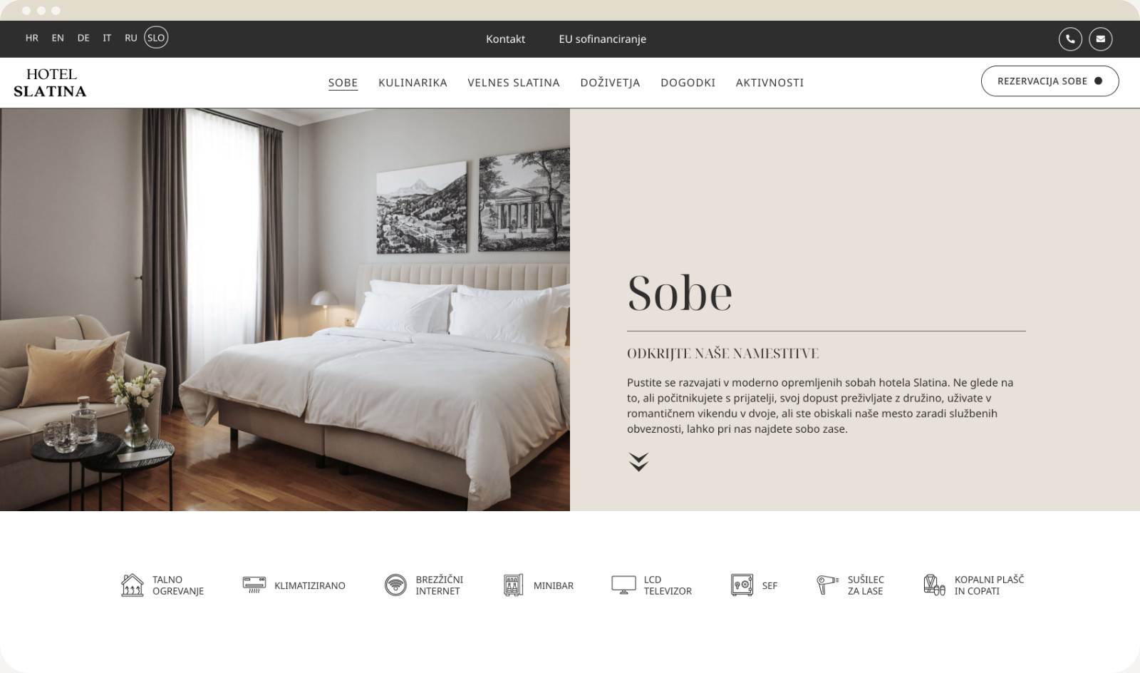 Spletna stran Hotel Slatina | EpiCoro studio