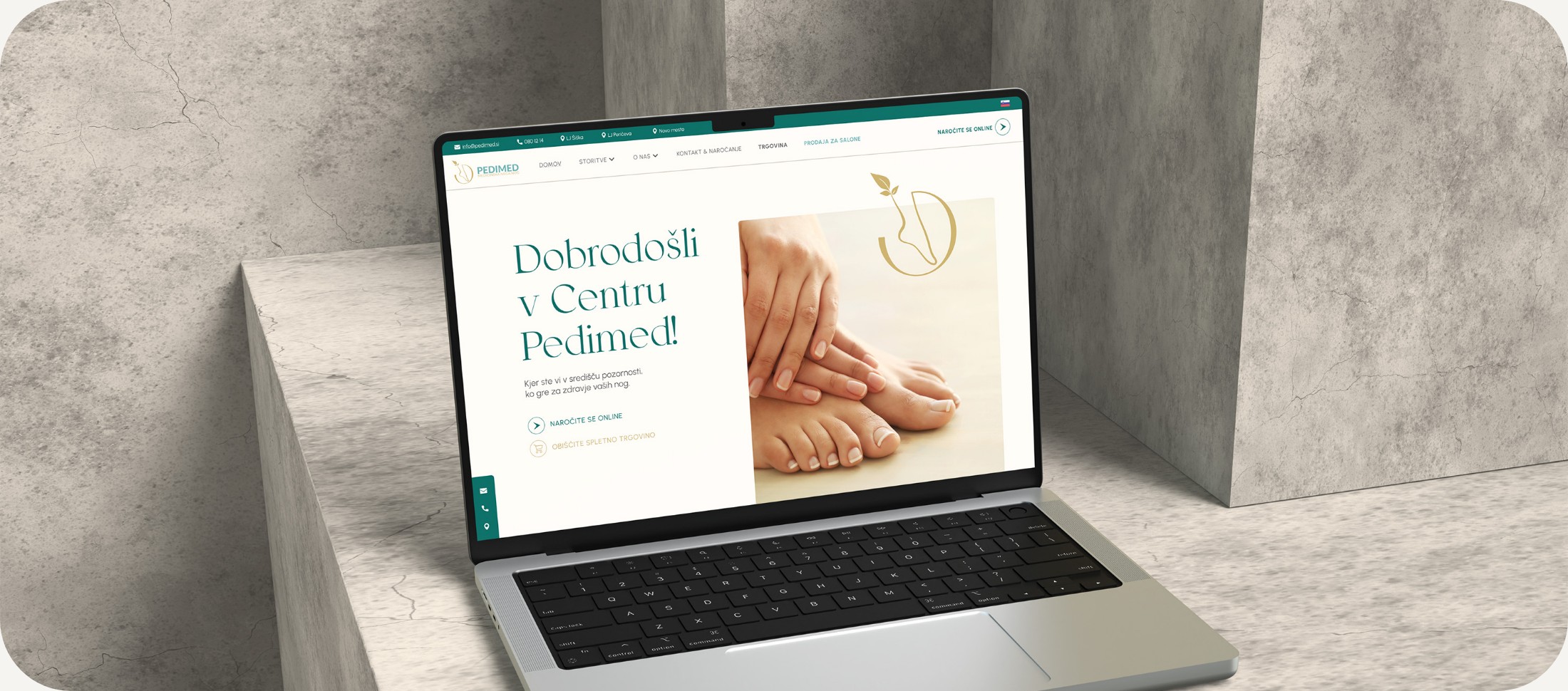 Spletna stran Pedimed - EpiCoro Studio